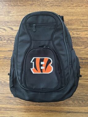 Bengals Backpack | Cincinnati Bengals Laptop   Black Team Logo Backpack (MOJO)